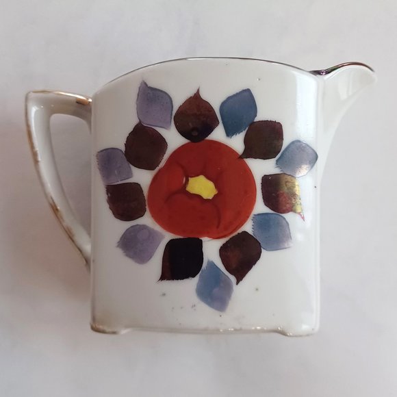 Vintage Hand Painted Creamer and Sugar Bowl From Japan circa 1940s TT Takito - Picture 7 of 8